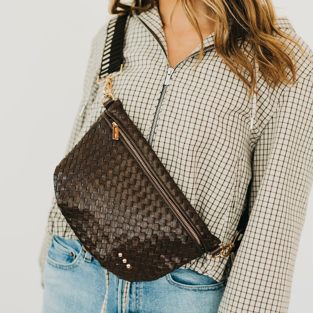 Westlyn Woven Vegan Leather Convertible Bum Bag