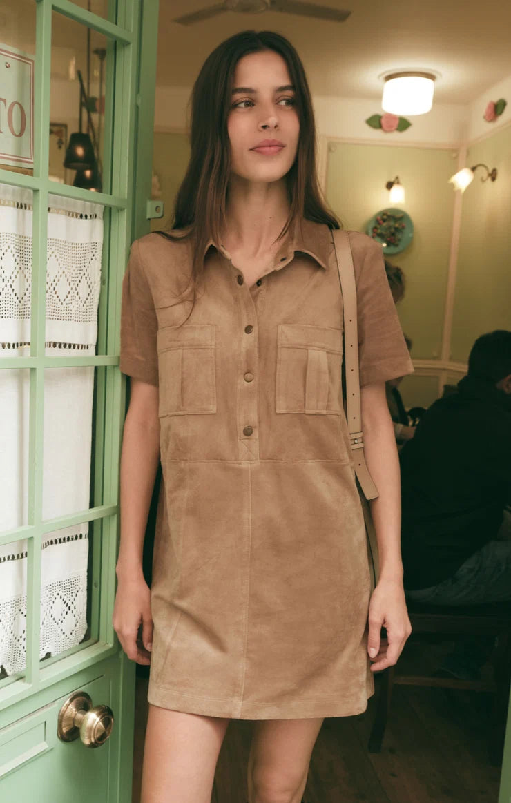 Z Supply Leone Suede Mini Dress