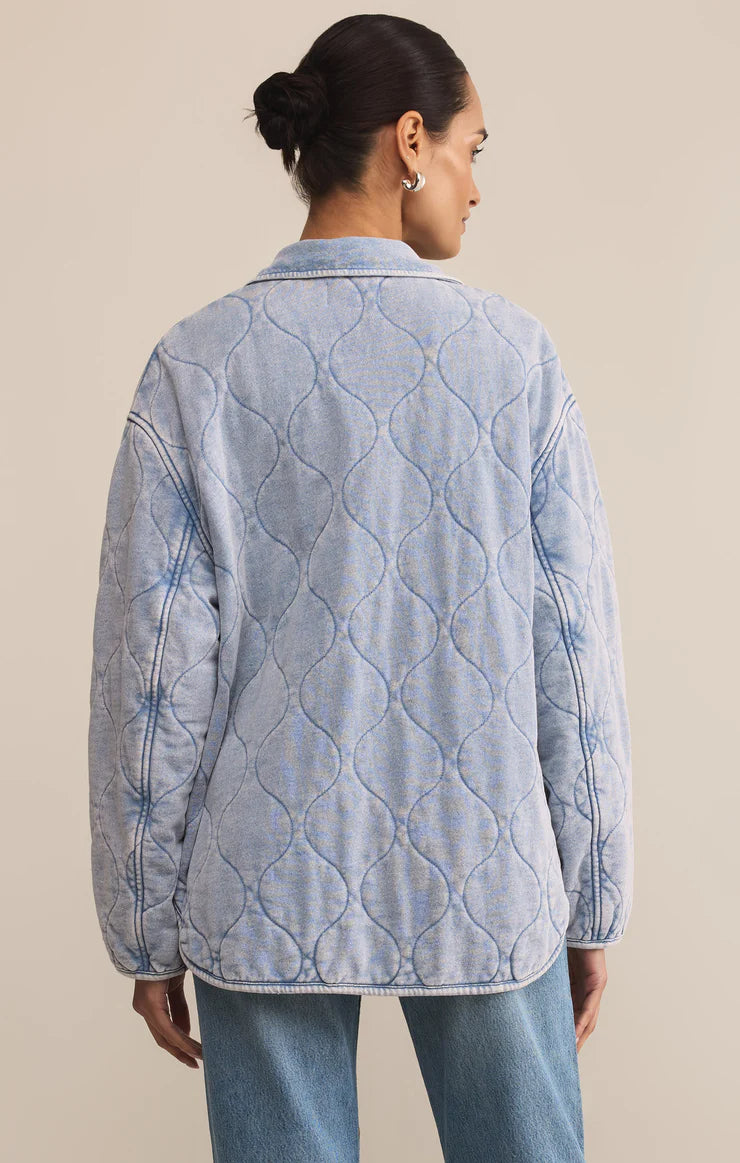 BOULDER KNIT DENIM JACKET