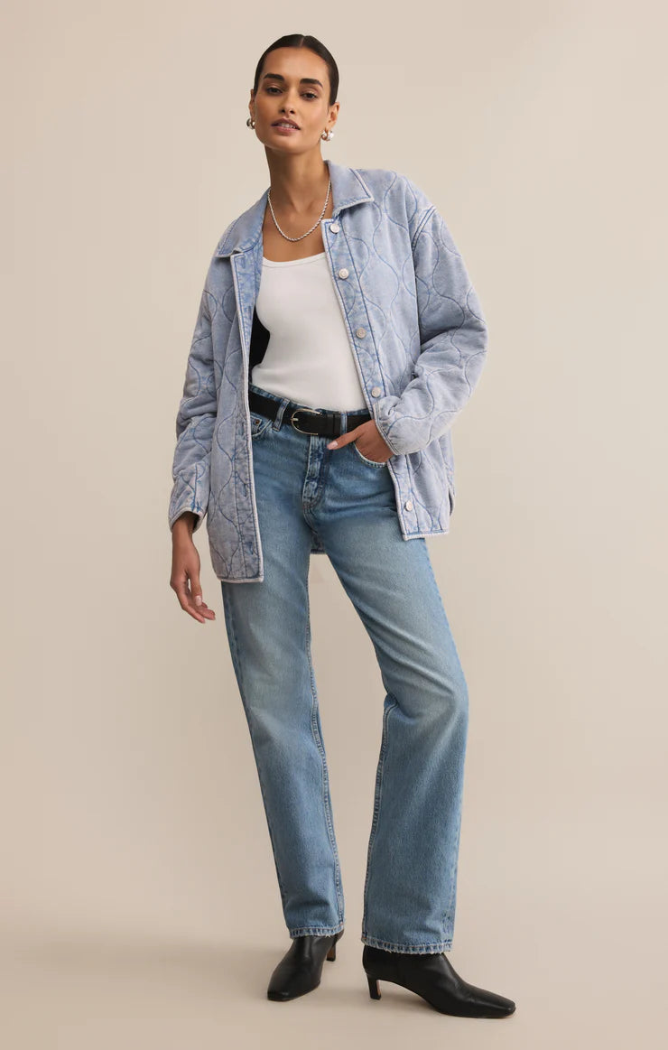 BOULDER KNIT DENIM JACKET