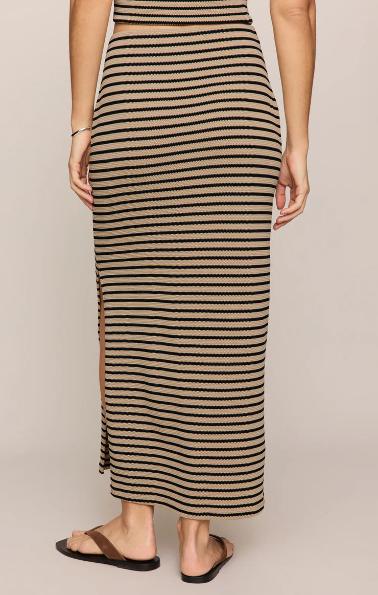 AINSLIE STRIPE MIDI SKIRT