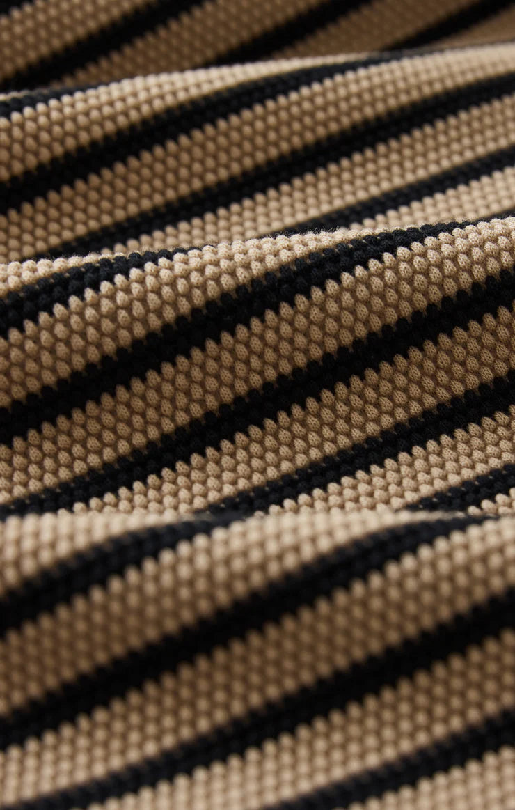 Black and Brown Caffari Stripe Tube Top