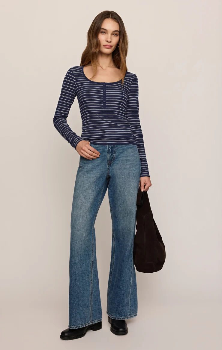 Z Supply Andie Striped Henley Top