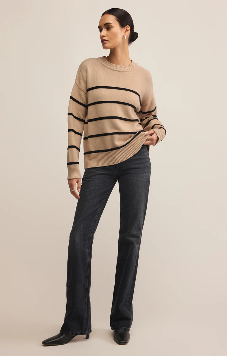 Boyfriend Striped Cotton Sweater