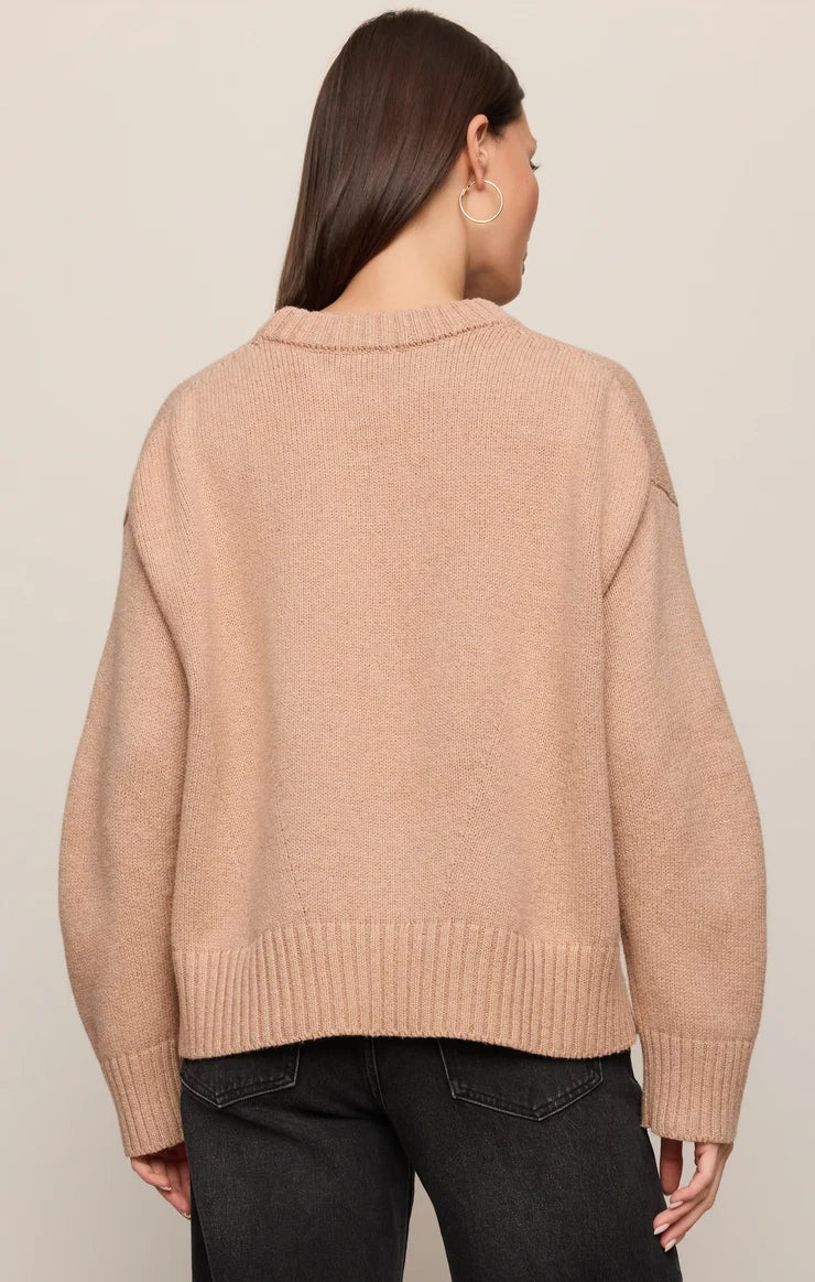 Z Supply Cloud Spun Curved Hem Sweater