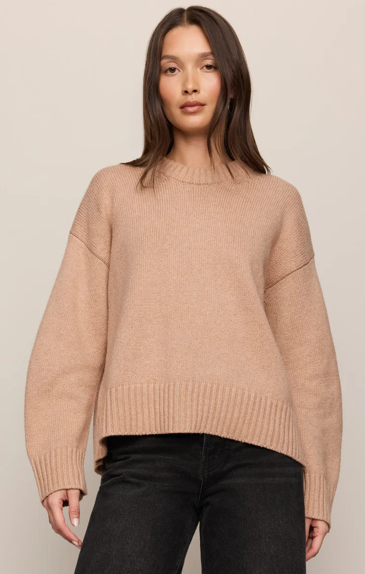 Z Supply Cloud Spun Curved Hem Sweater