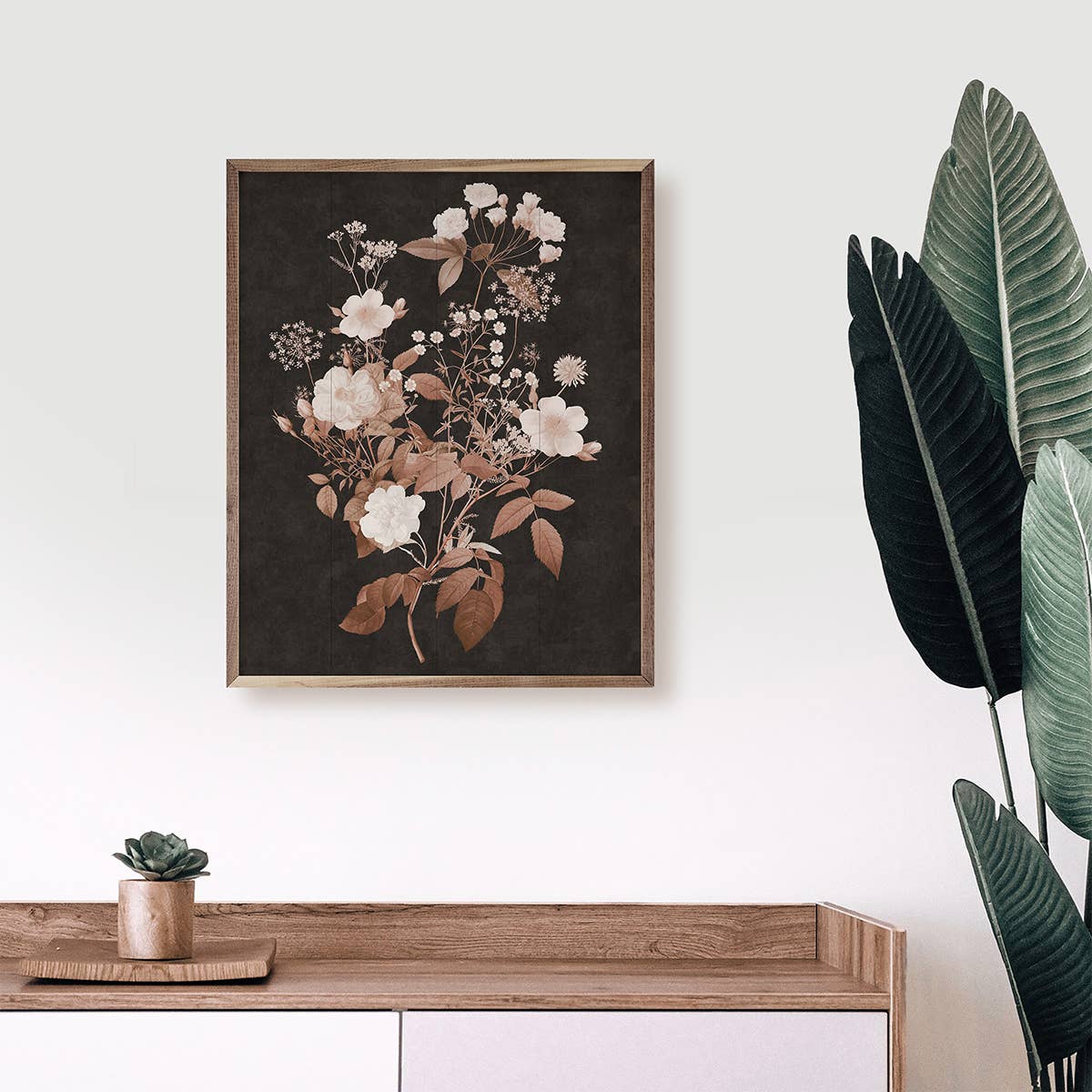 Dark Vintage Floral 3 By Nina Blue