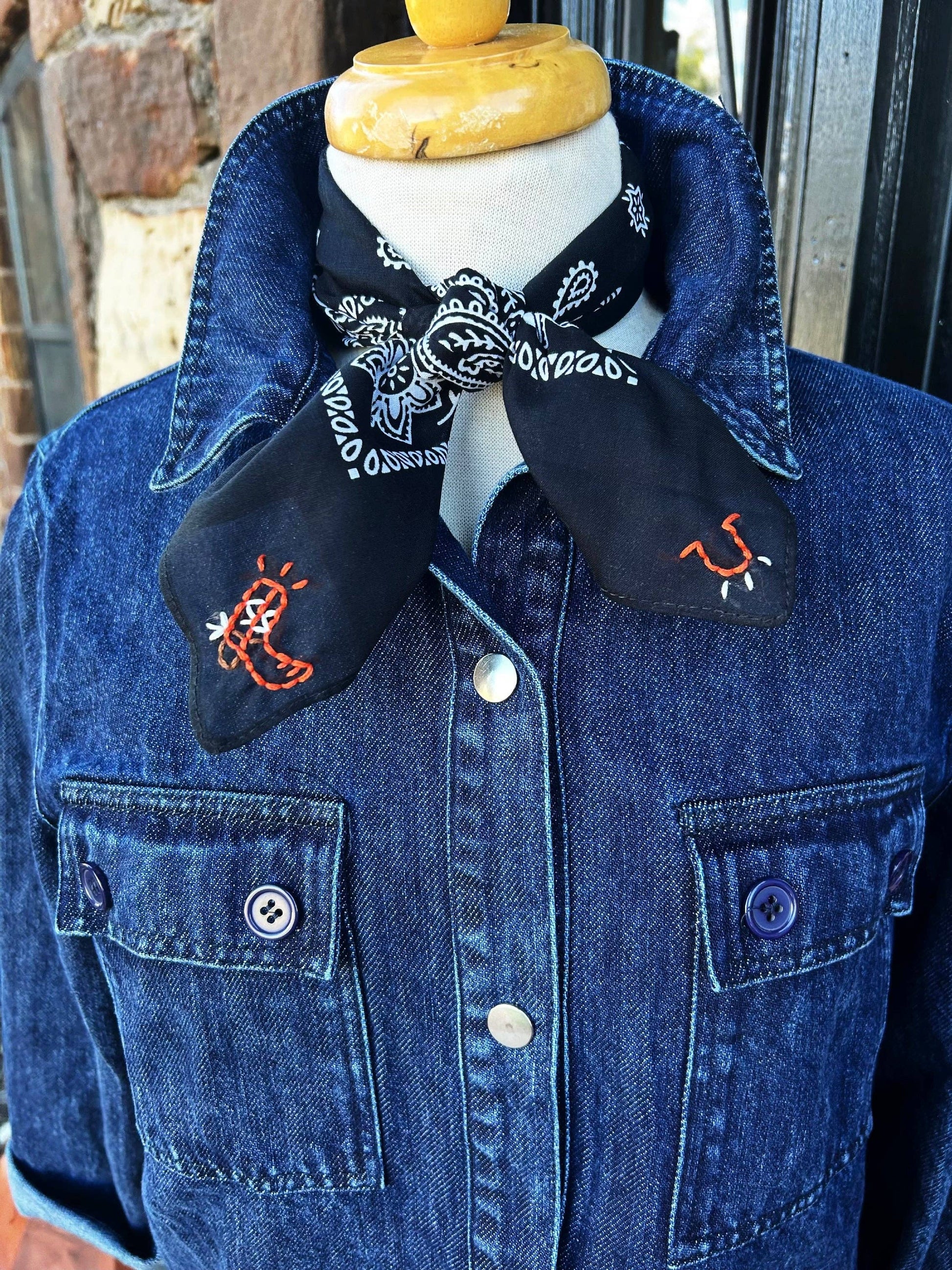 Embroidered Cowboy Bandana