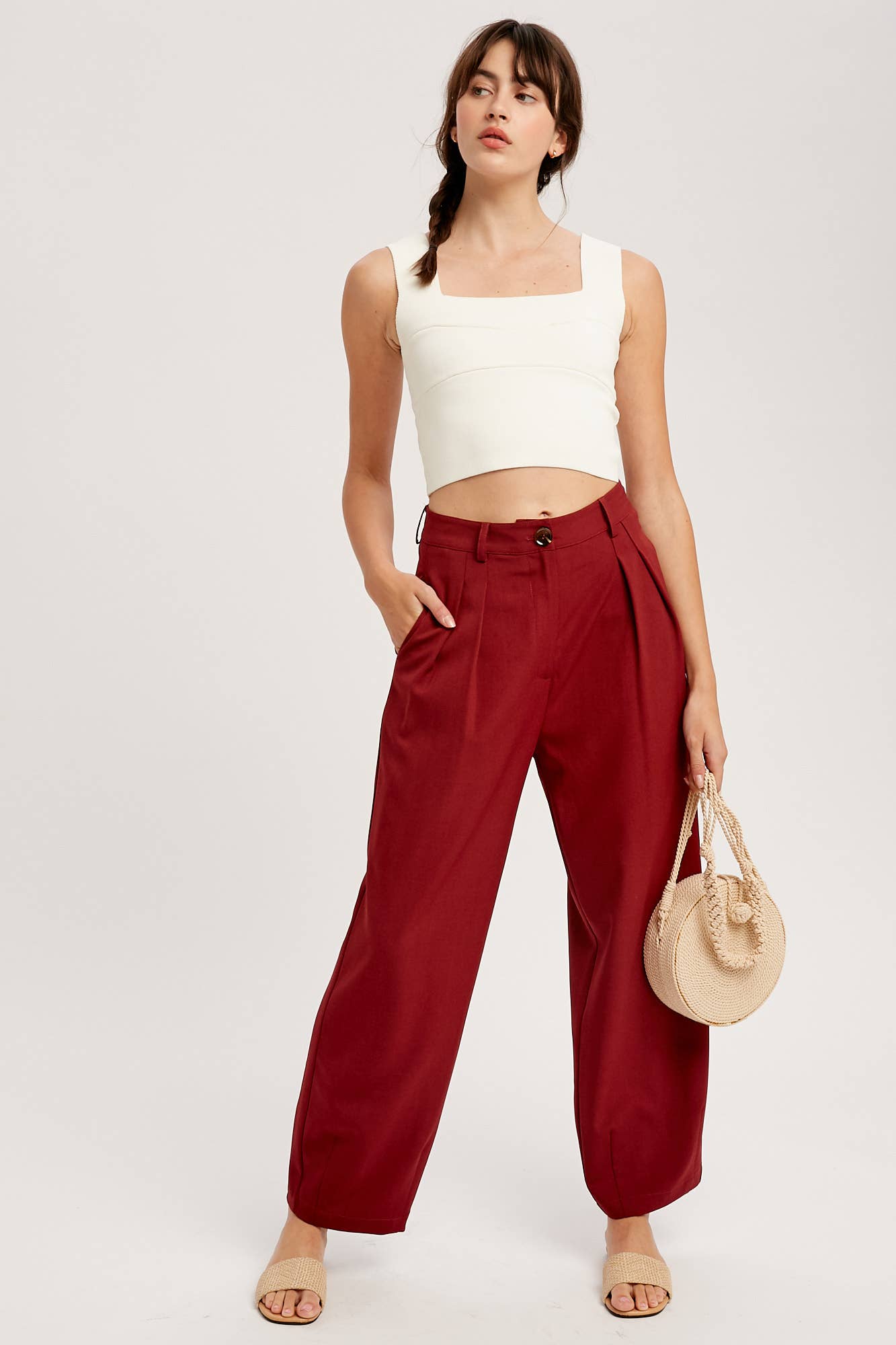 Pleated Wide-Leg Trousers LP0190