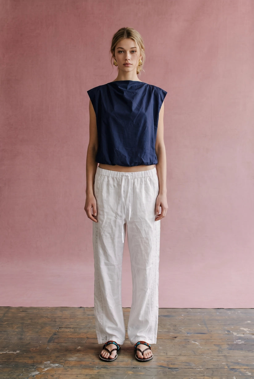 Bubble Hem Sleeveless Top