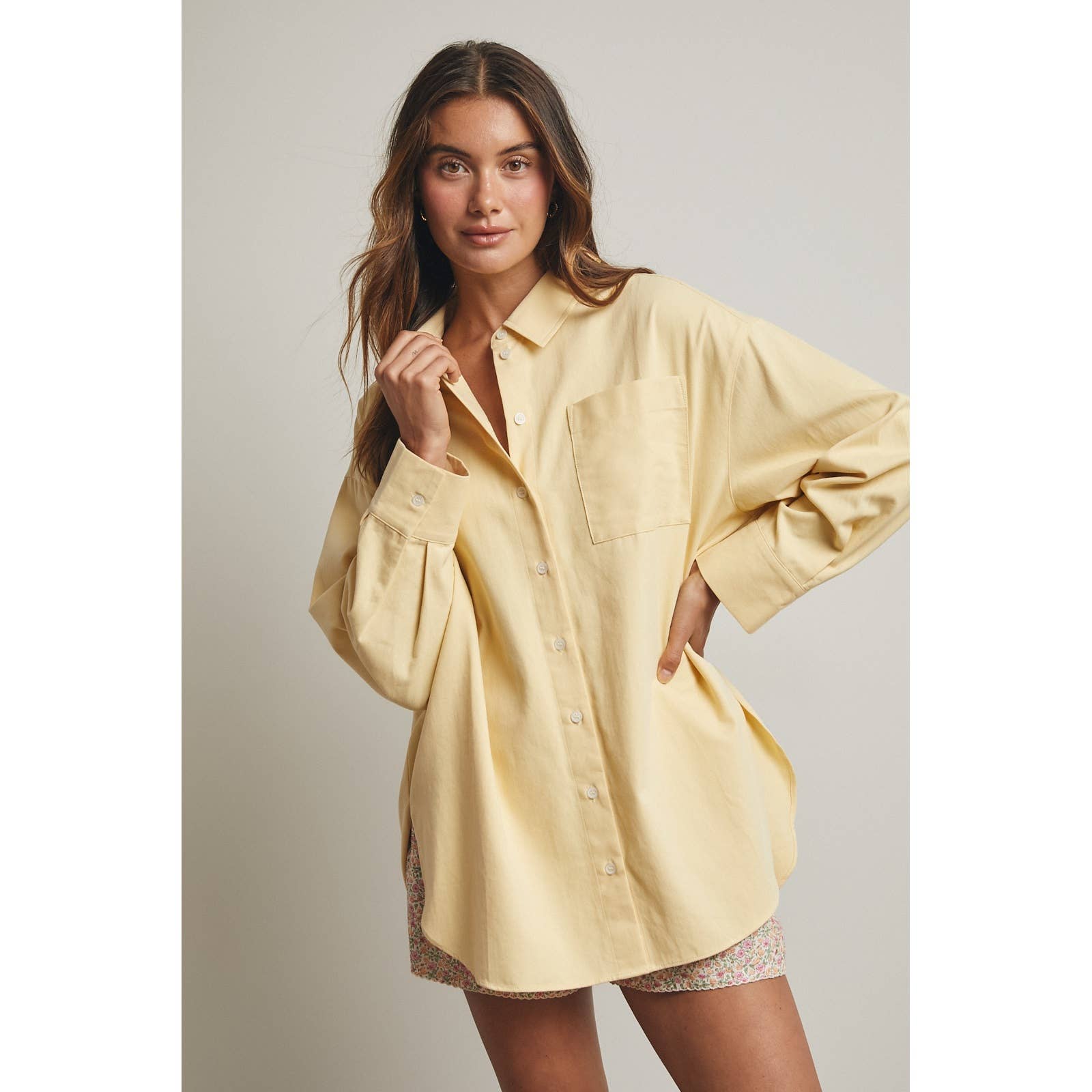 COTTON BUTTON-UP SHIRT