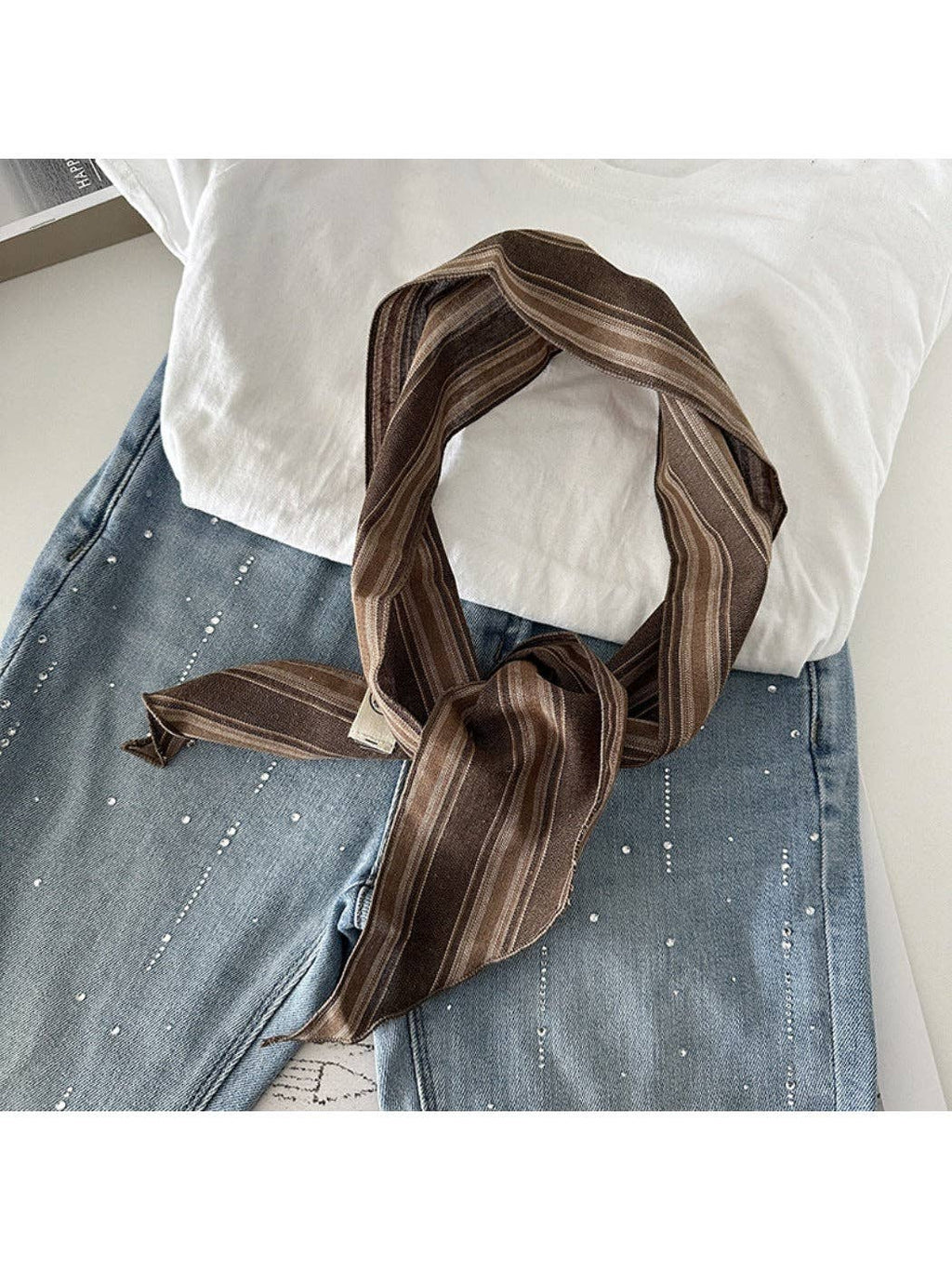 Scarvii - Vintage Striped Triangle Scarf