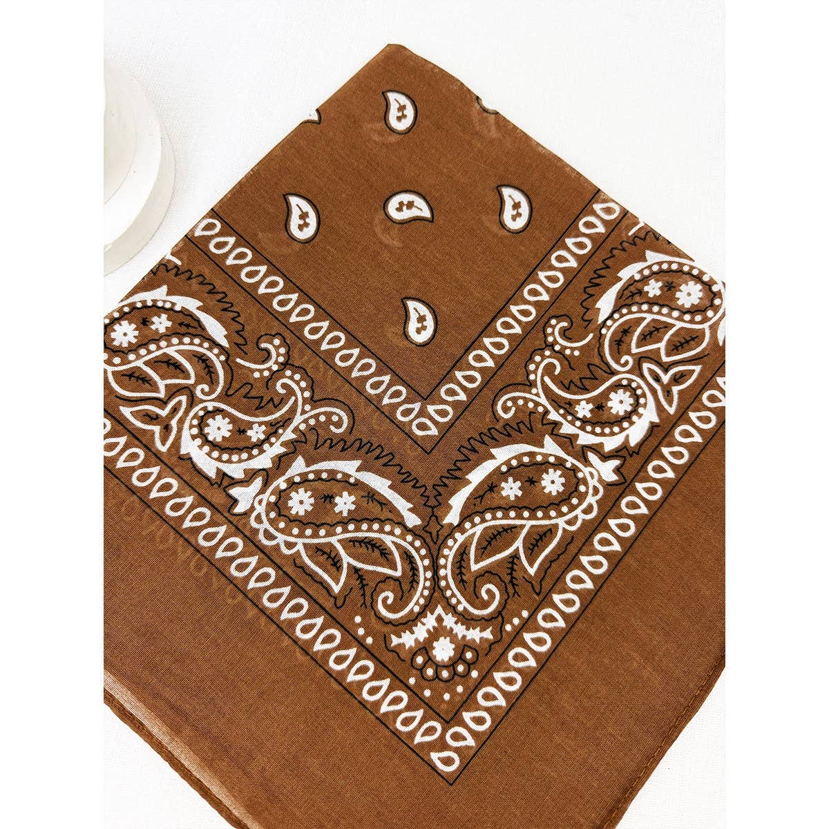 Brown Pasley Pattern Bandanas