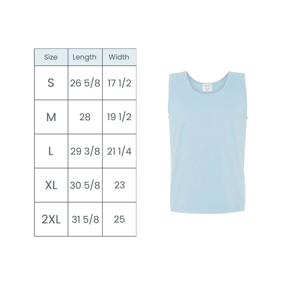 Embroidered USA Icons Comfort Colors Tank Top | 4th of July Americana