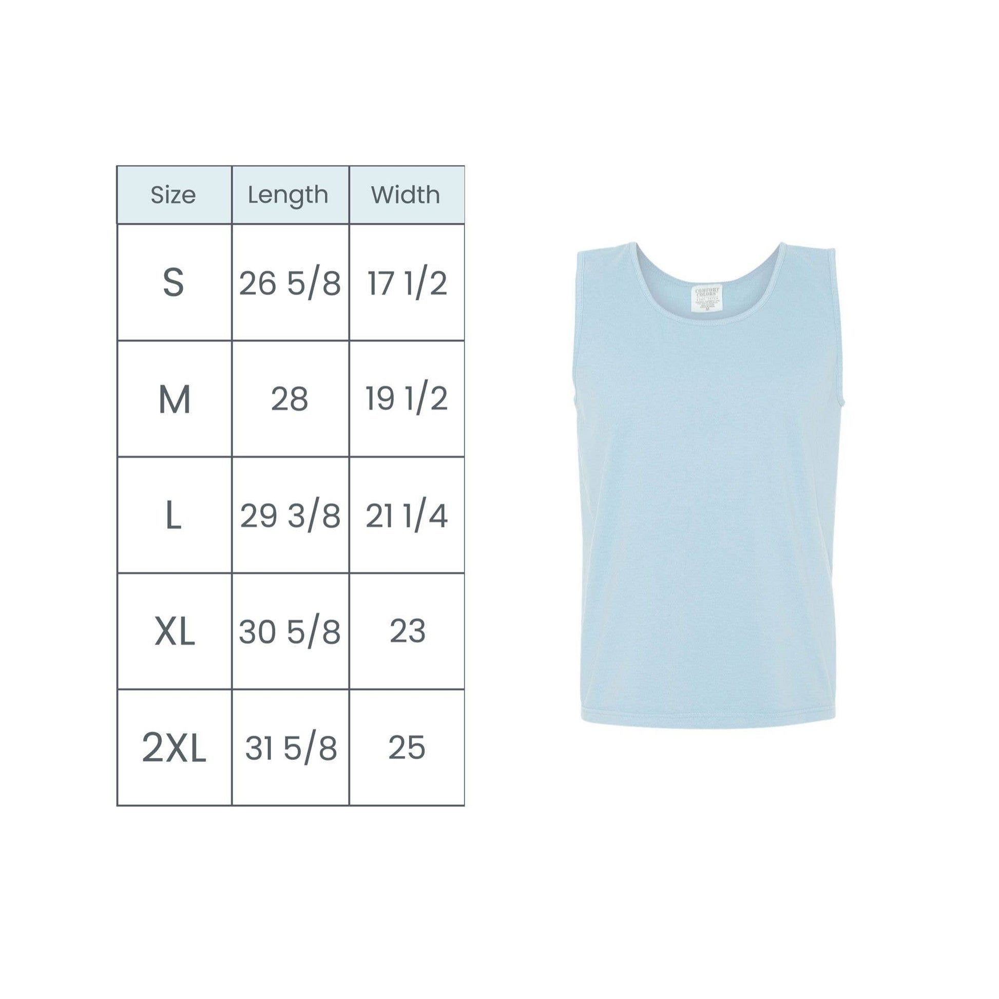 Embroidered USA Icons Comfort Colors Tank Top | 4th of July Americana