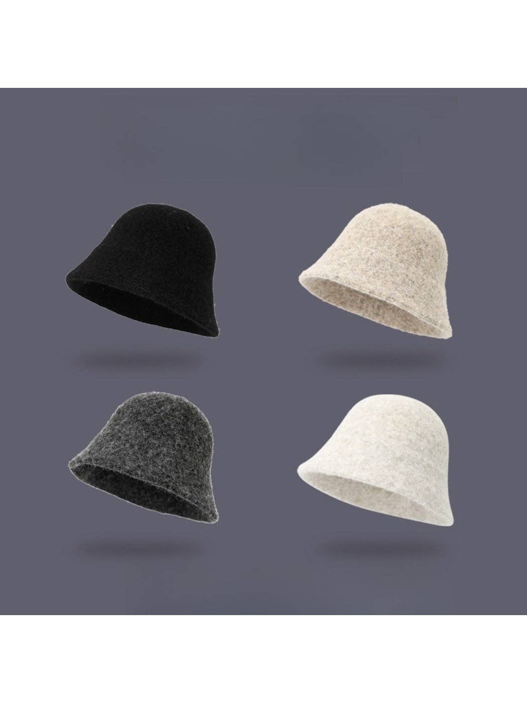 Haila - Winter Solid Color Bucket Hat for Women