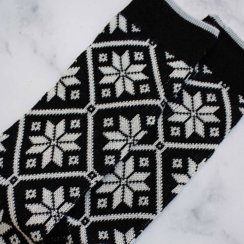 Men's Jacquard Winter Snowflakes Socks