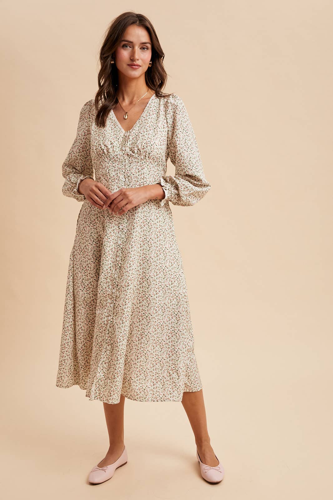 FLORAL BUTTON DOWN MAXI DRESS