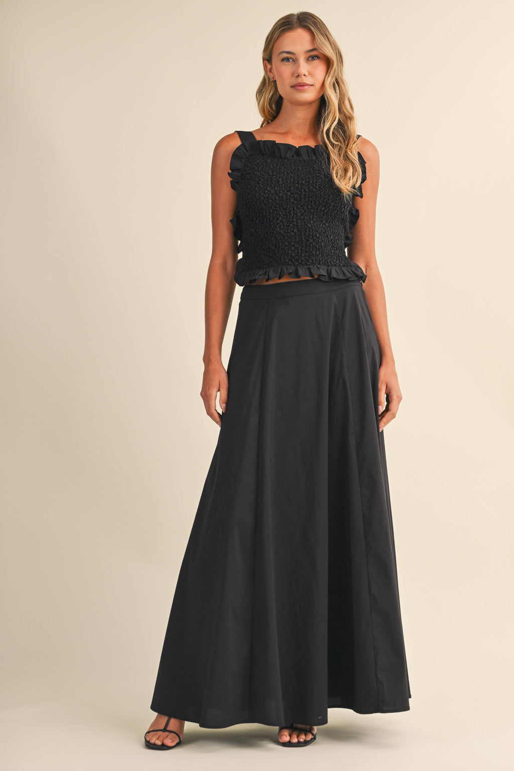 SMOCKING BACK TIED TOP