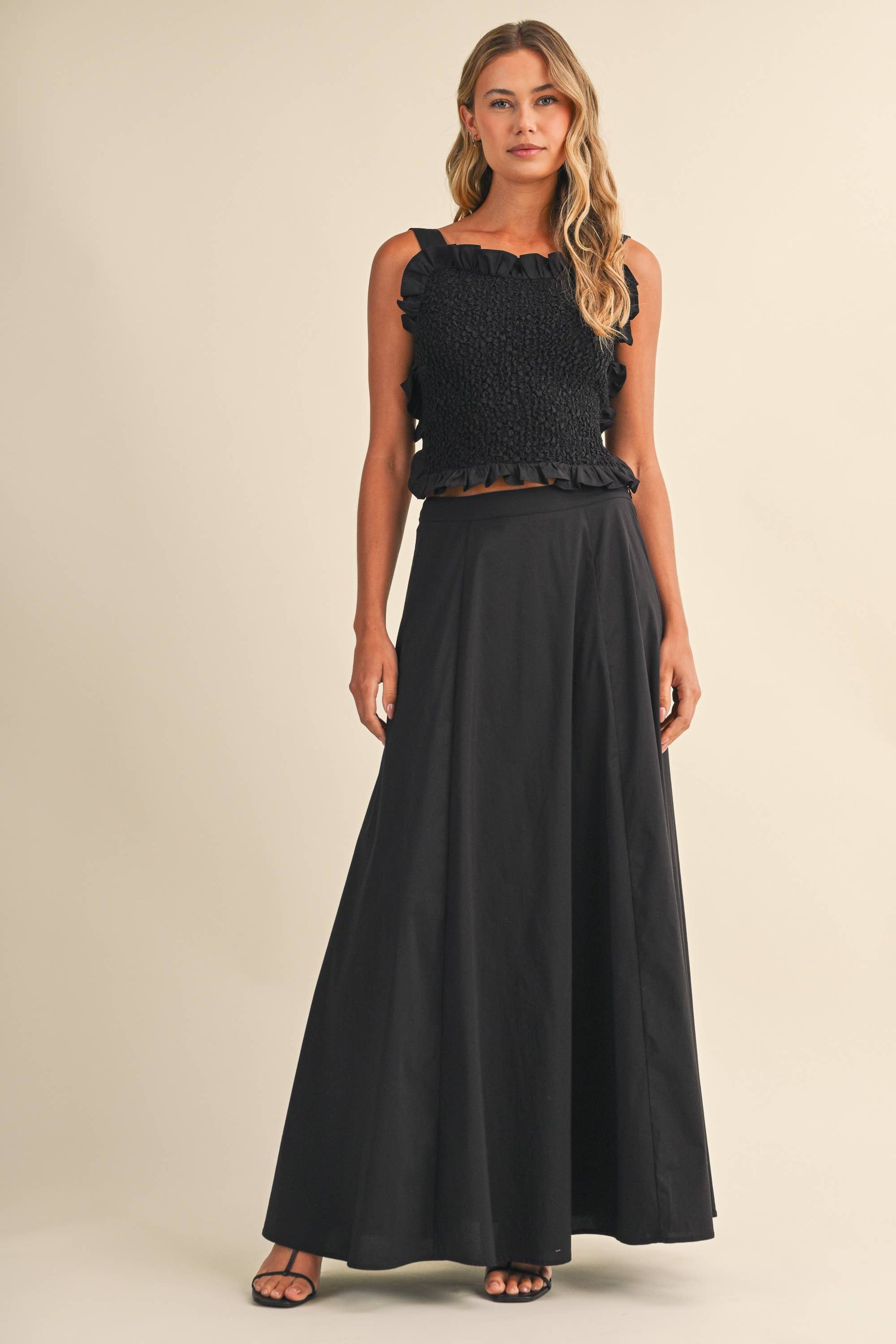 A LINE MAXI SKIRT