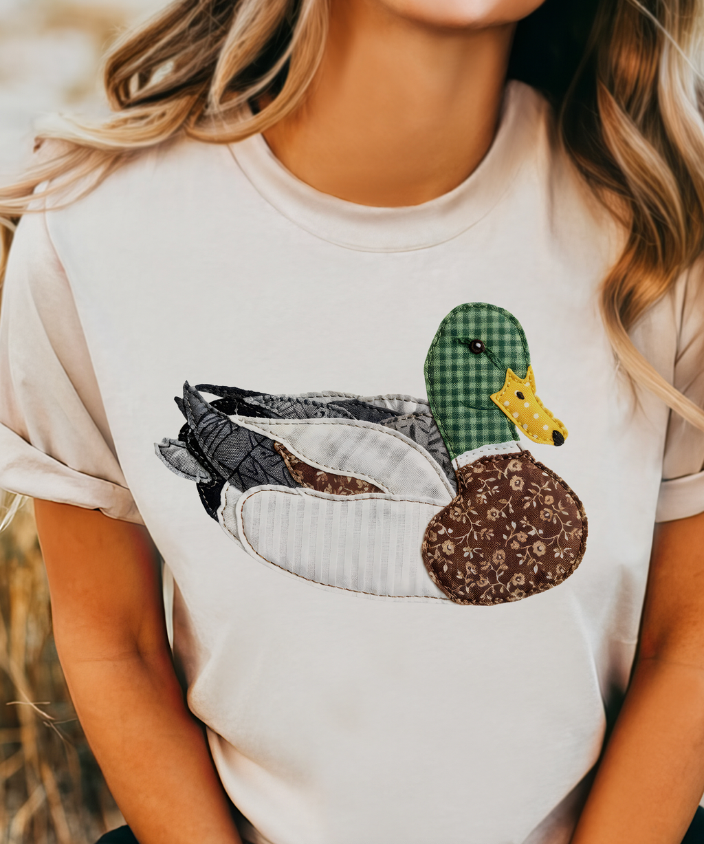 Grannys Faux Patchwork Mallard - Cream