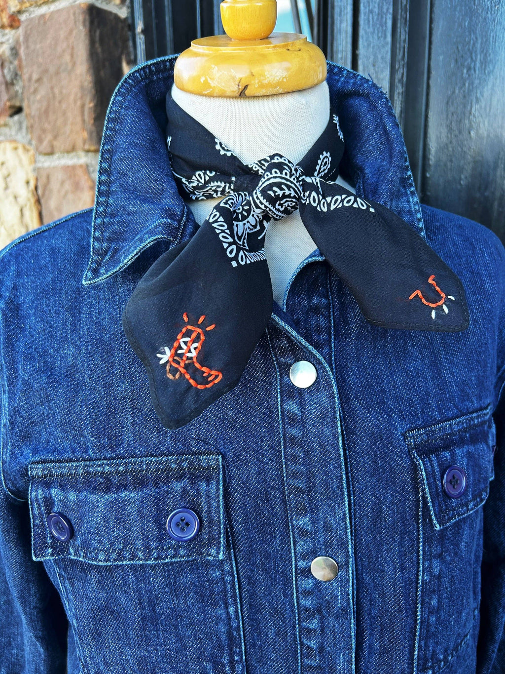 Embroidered Cowboy Bandana