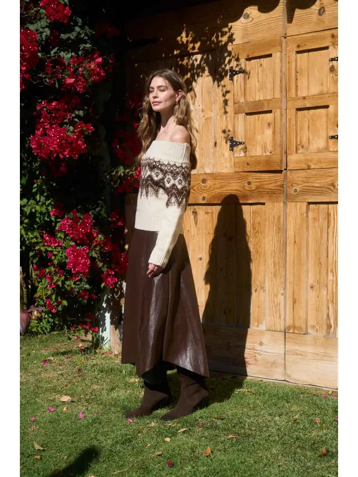Off The Shoulder Sweater Top