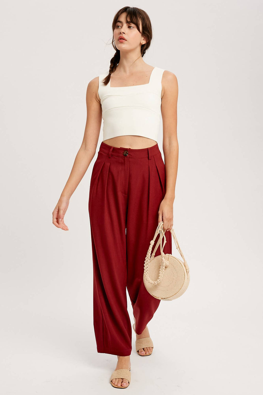 Pleated Wide-Leg Trousers LP0190