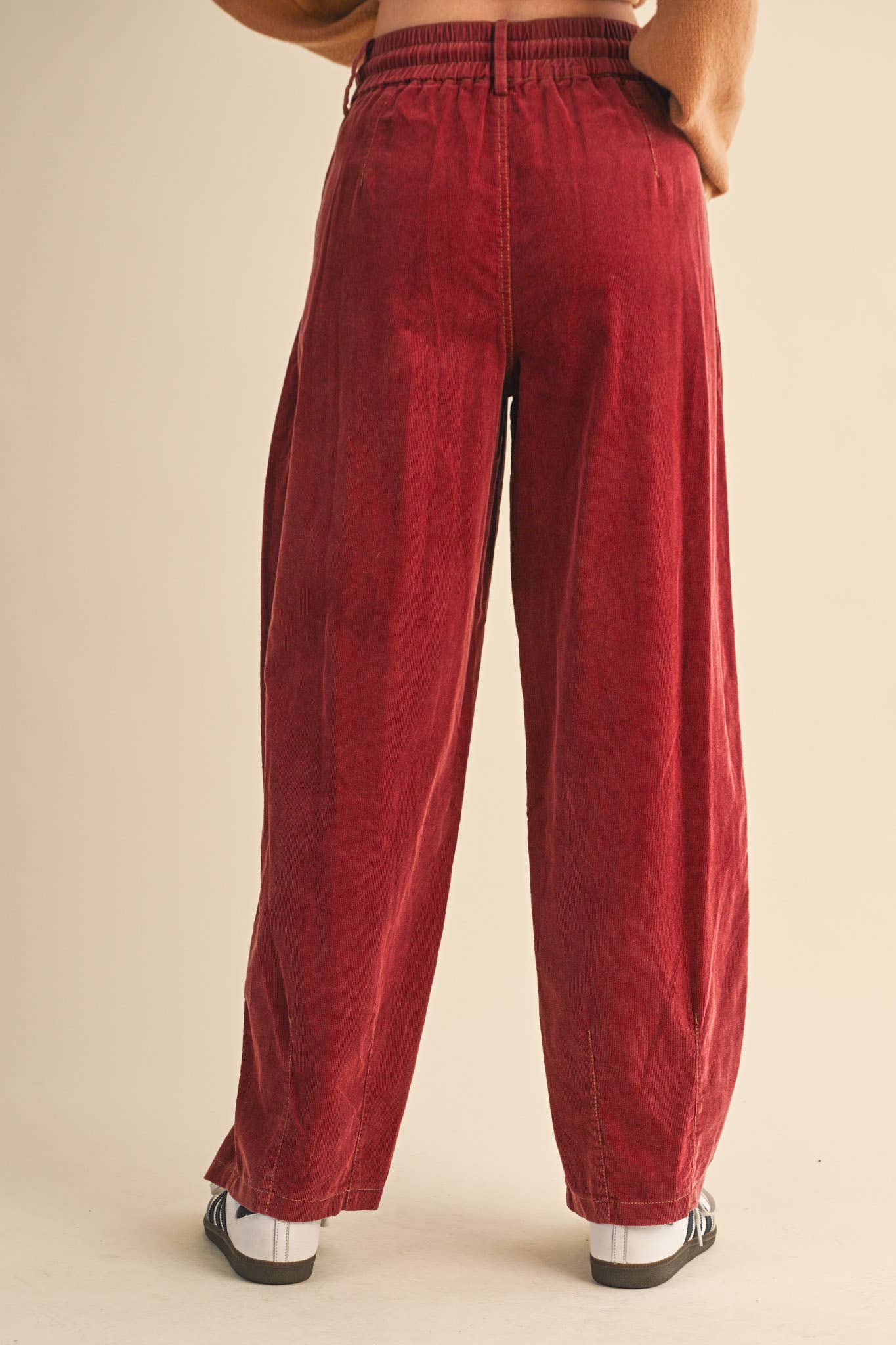 WASHED CORDUROY PLEATED BARREL PANTS MP4155