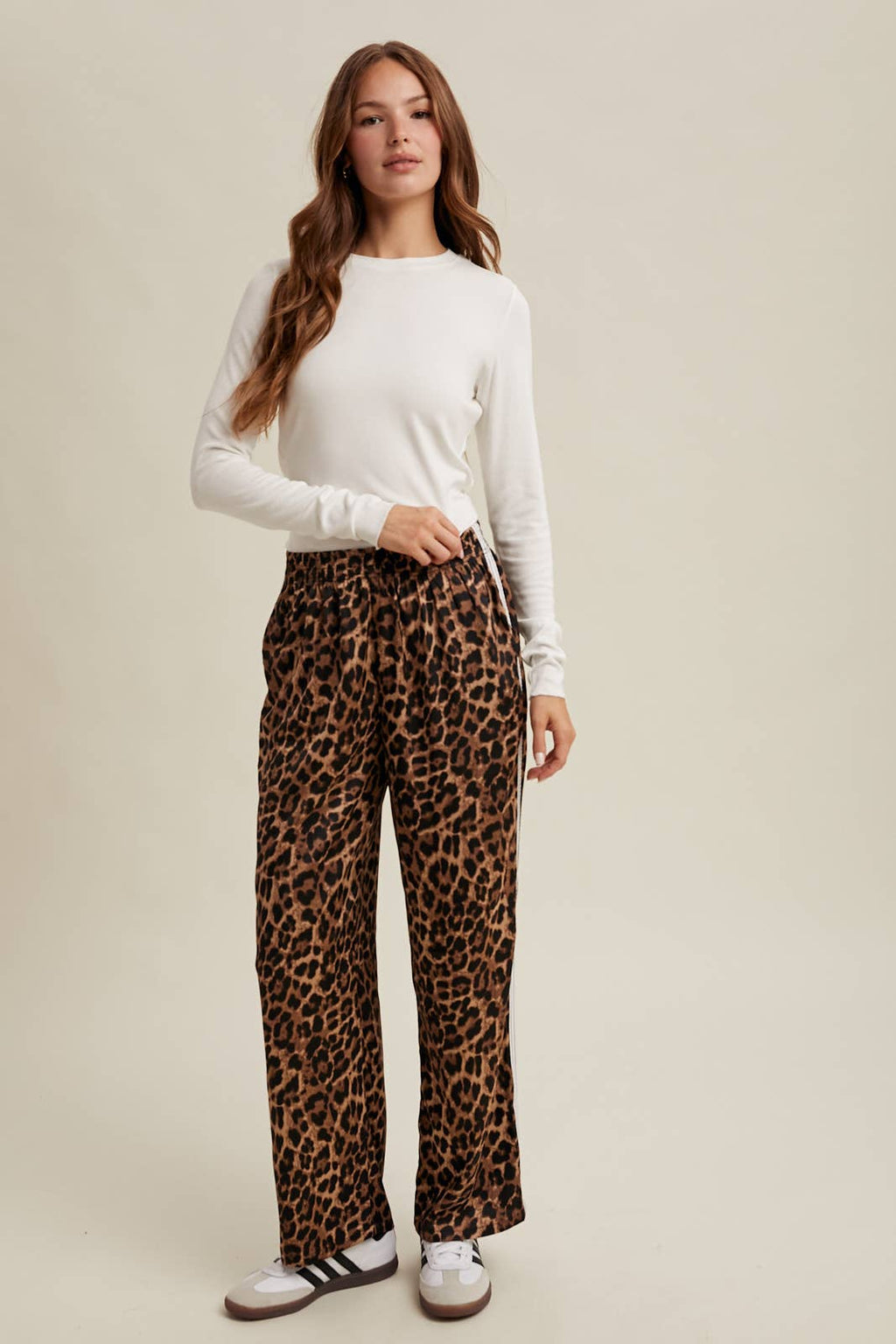 BASIC RIBBED LONG SLEEVE KNIT TOP / WL25-10937