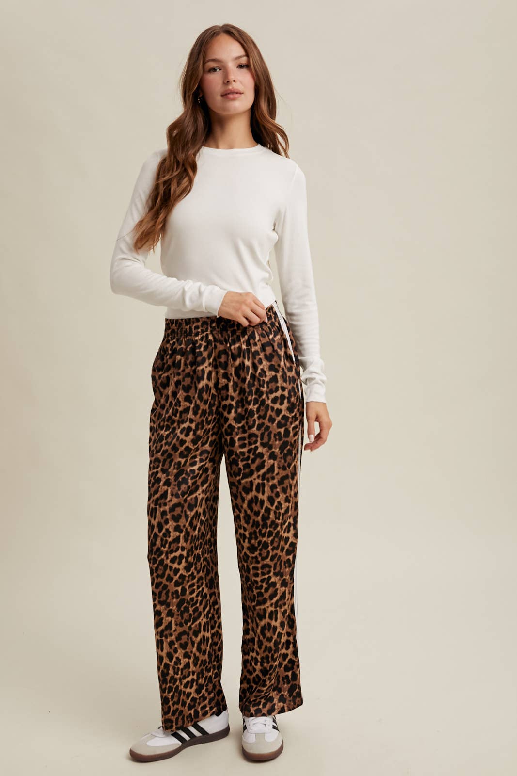 BASIC RIBBED LONG SLEEVE KNIT TOP / WL25-10937