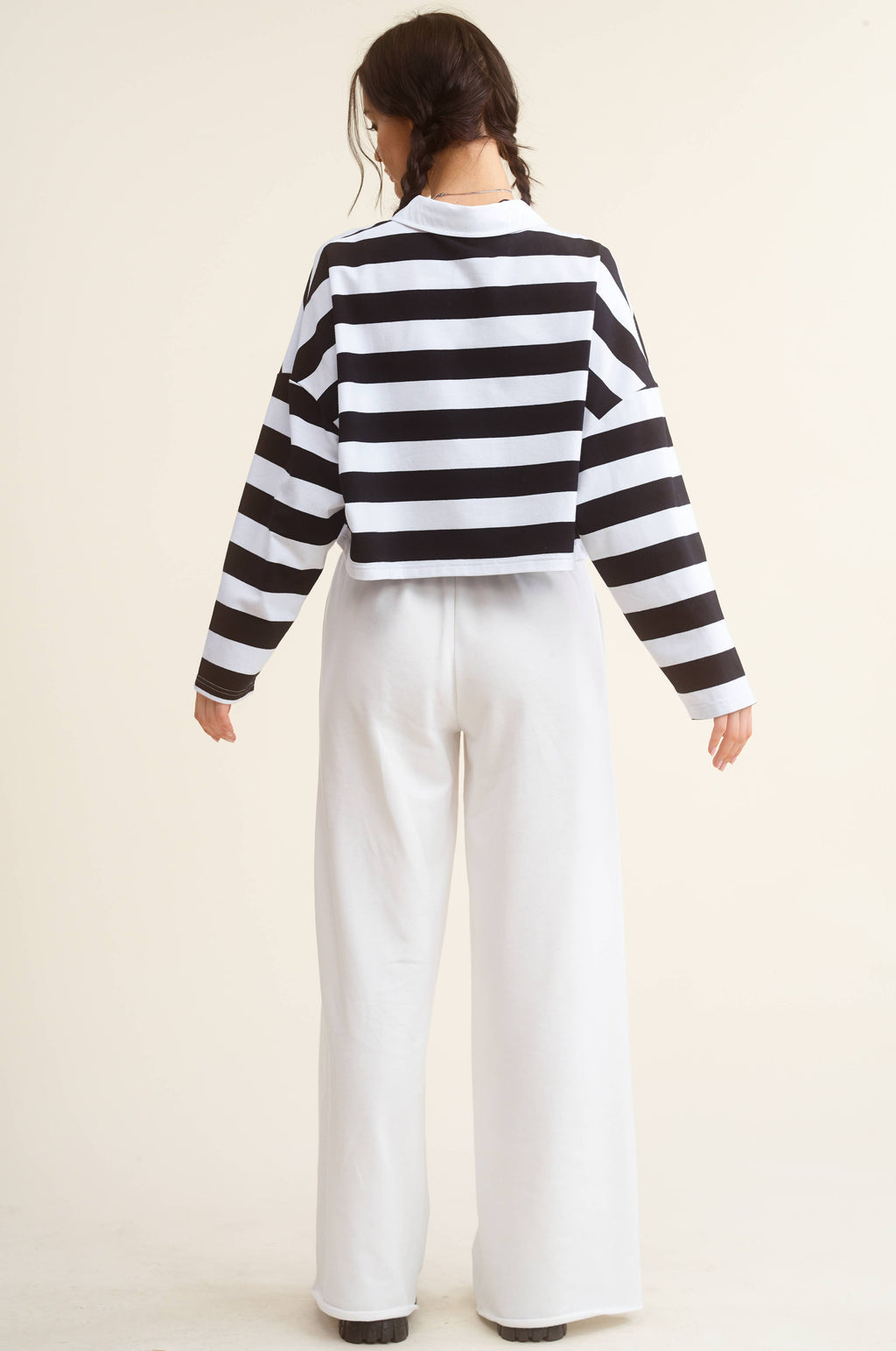 Wide Leg Cotton Jogger Sweatpants