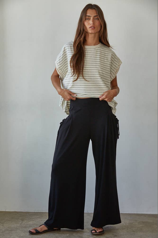 Knit Cotton Modal Spandex Wide Leg Pants