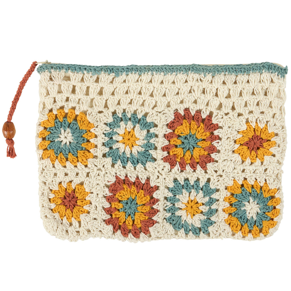 Crochet Flower Zipper Pouch