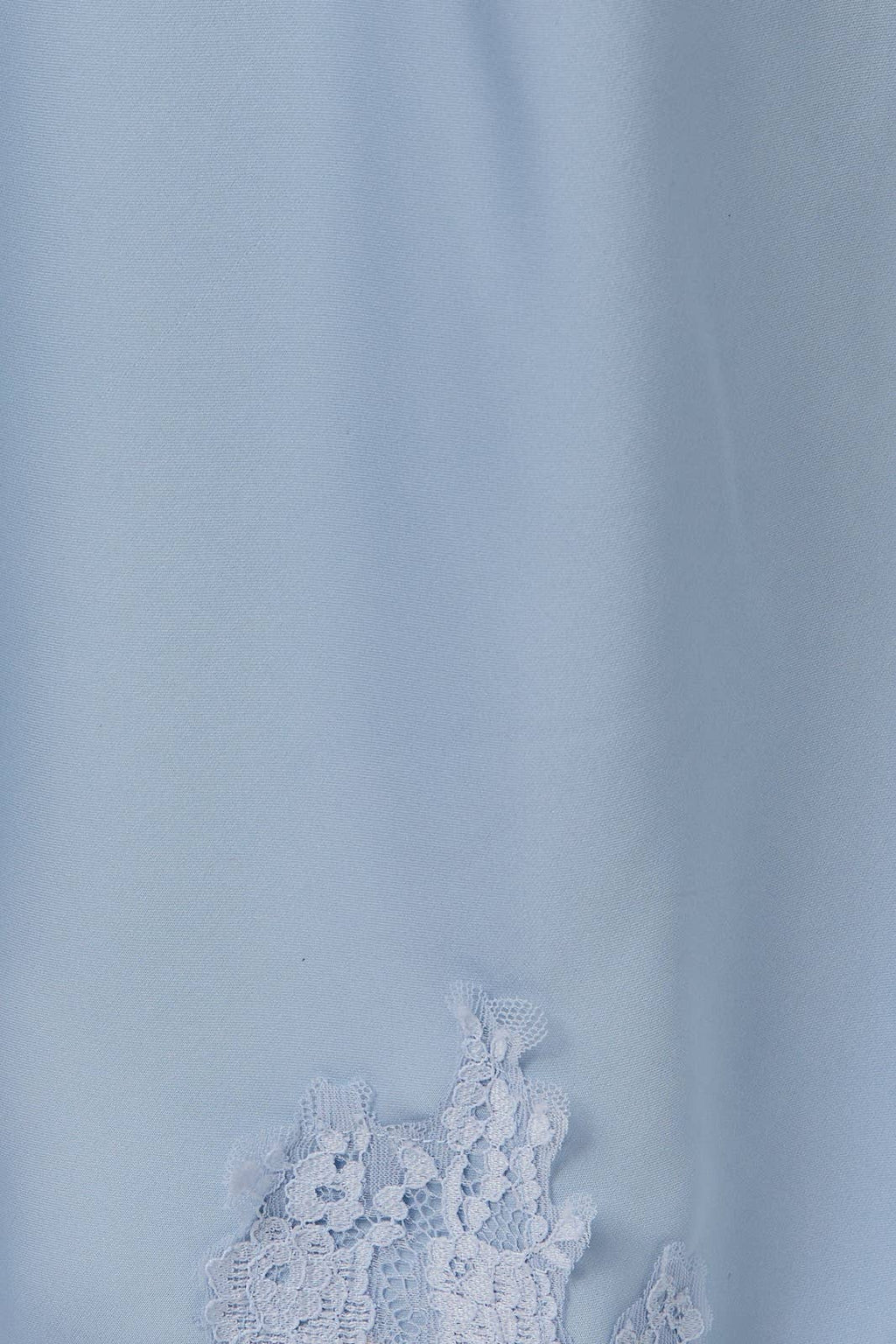 LACE APPLIQUE SATIN BIAS MIDI SKIRT
