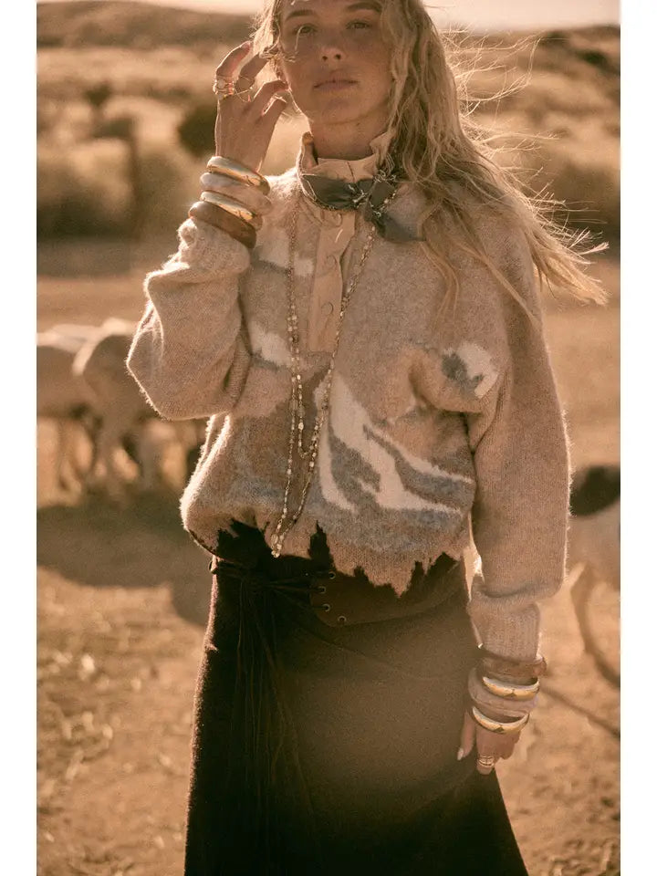 Landscape Pullover Sweater Jacket