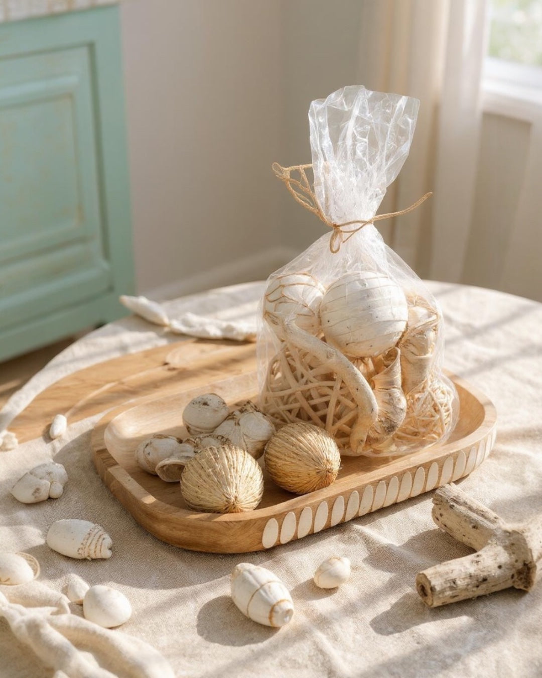 Bleached Wood Summer Bowl Filler