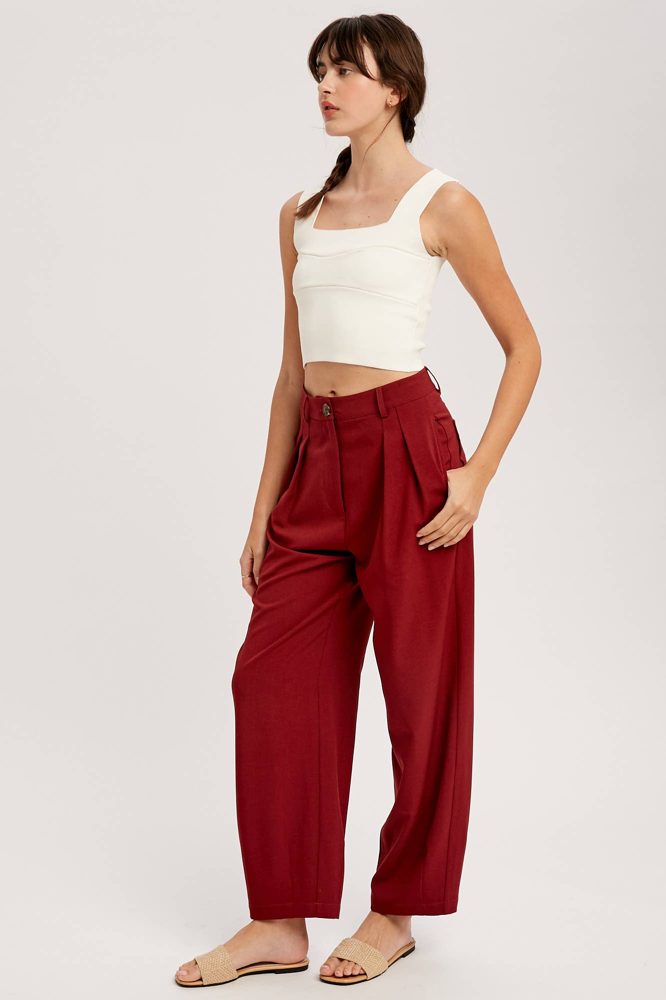 Pleated Wide-Leg Trousers LP0190