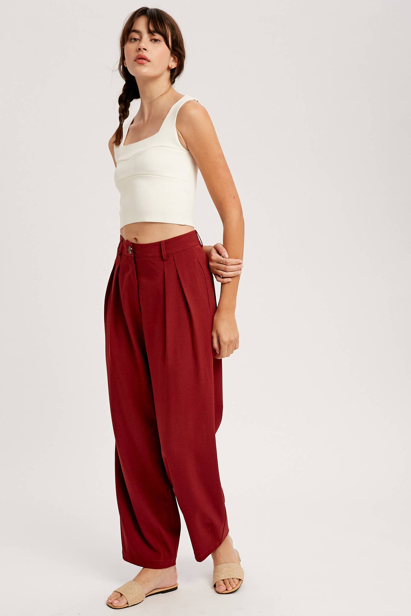 Pleated Wide-Leg Trousers LP0190