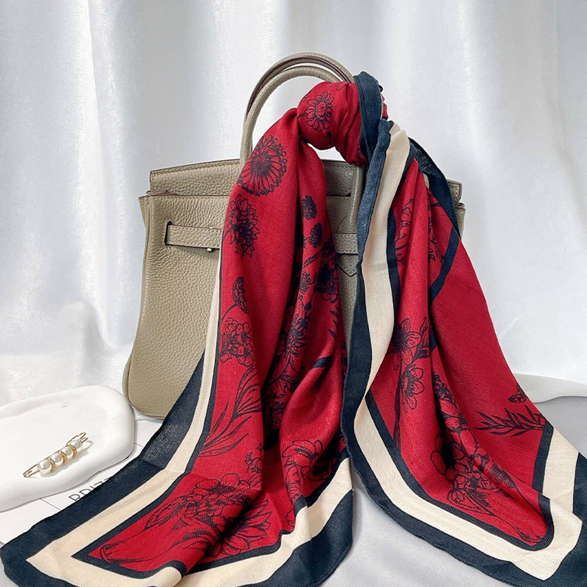 Floral Square Scarf – Elegant Wrap