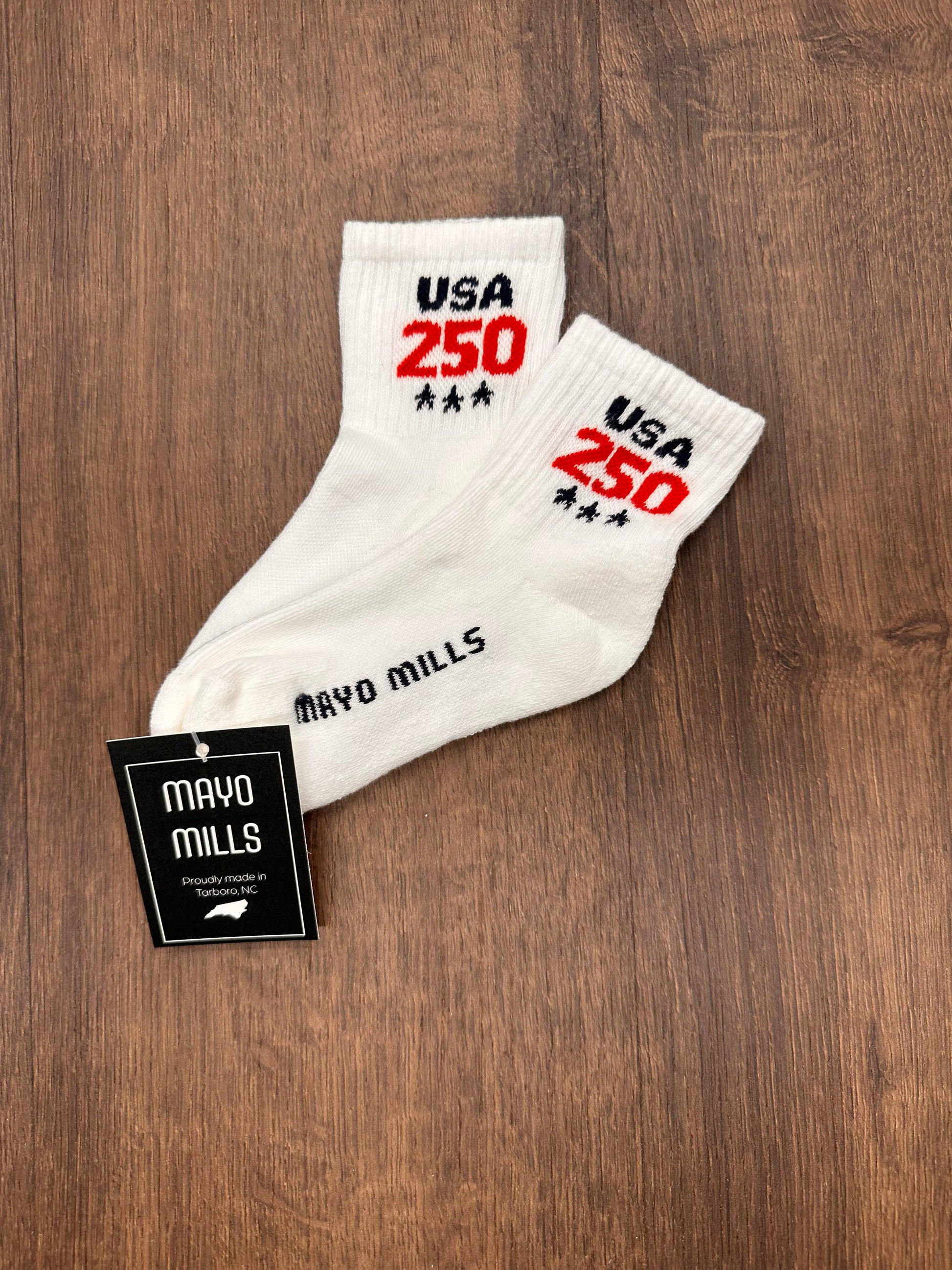 USA 250 Quarter Crew Socks