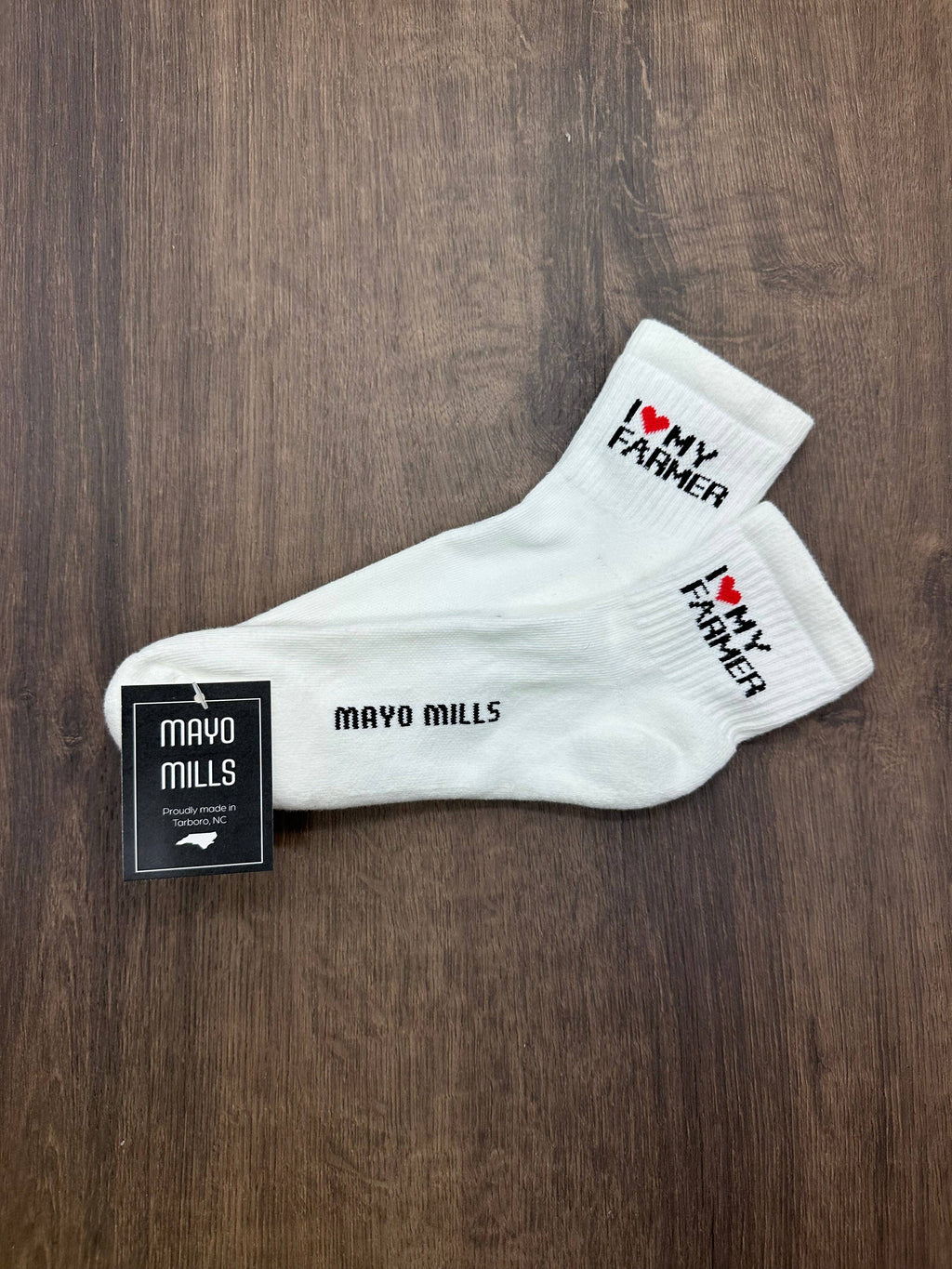 I Love My Farmer Quarter Crew Socks