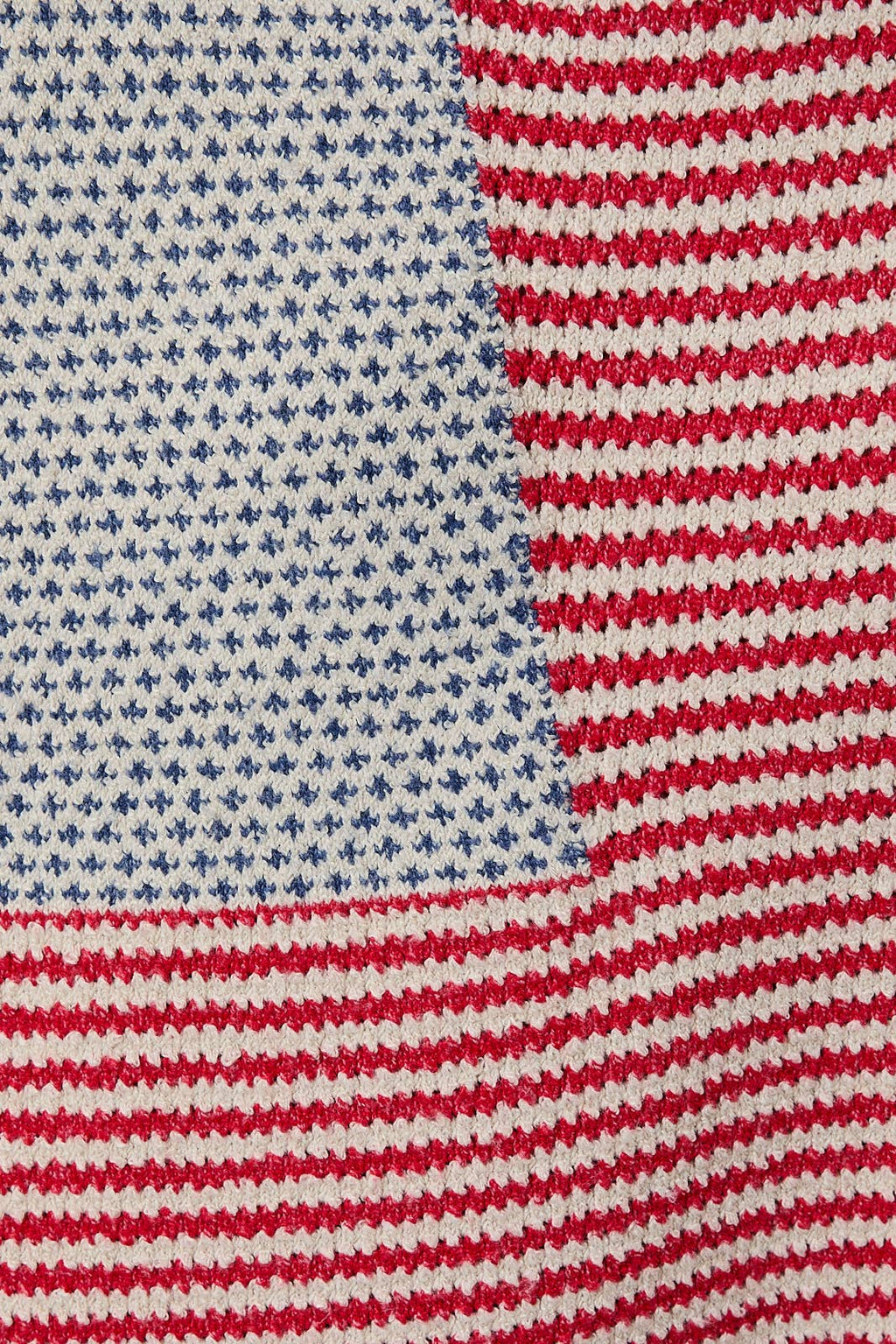 BOAT NECK LONG SLEEVE OVERSIZE FLAG SWEATER