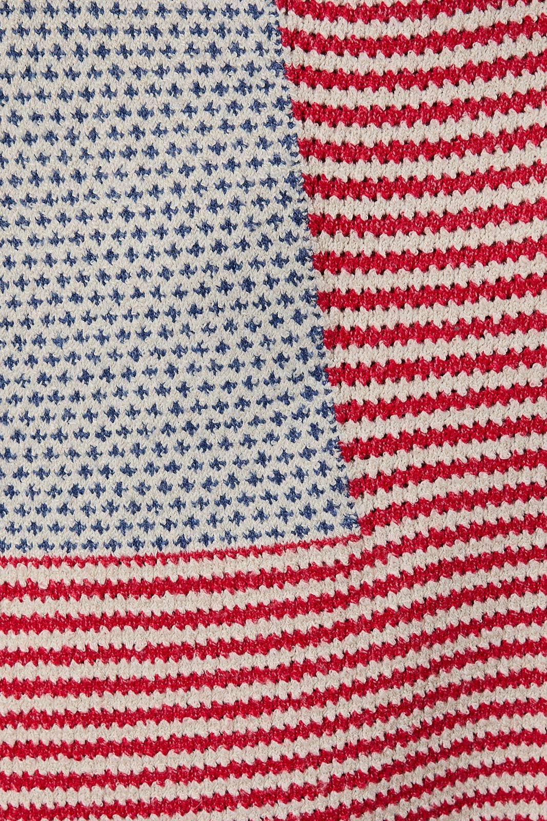 BOAT NECK LONG SLEEVE OVERSIZE FLAG SWEATER