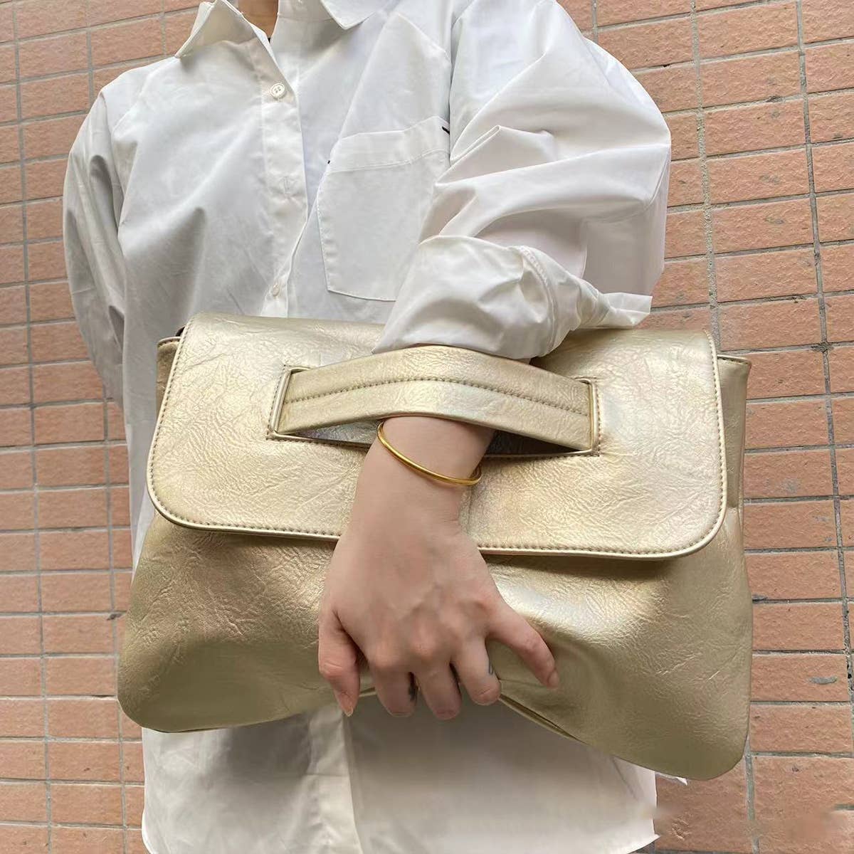 LARGE CAPACITY FILE STORAGE CLUTCH BAG