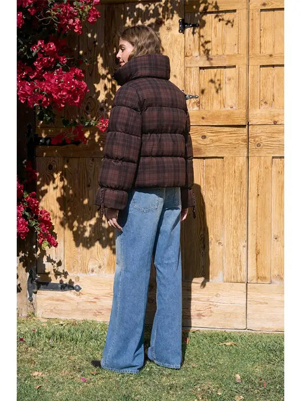 Plaid Puffer Jacket
