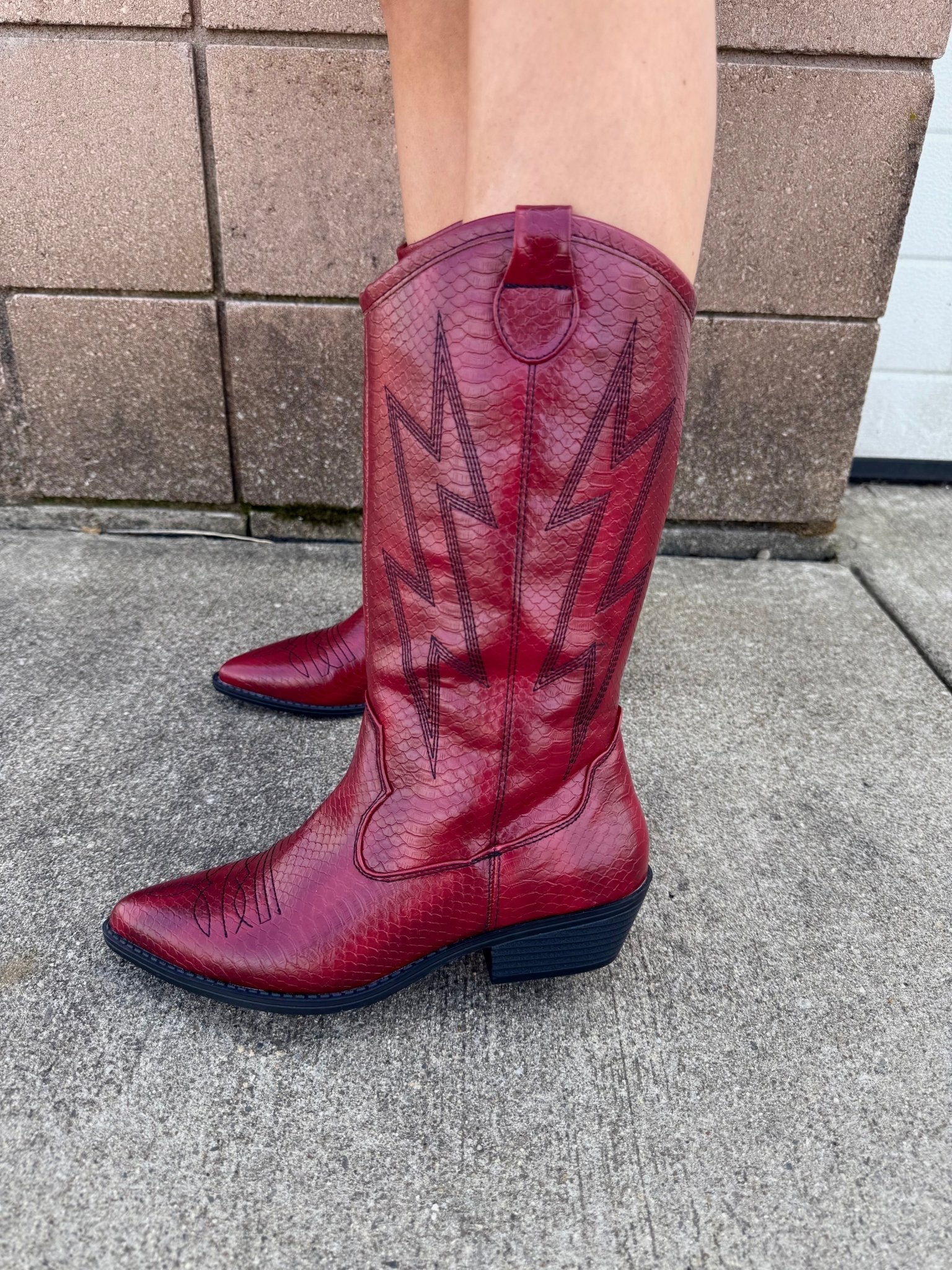 Chinese Laundry Josea Red Western Boots - FINAL SALE