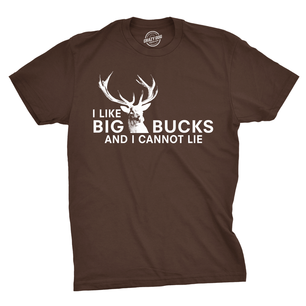 I Like Big Bucks Men's Tshirt Hunting Graphic Tee Western T