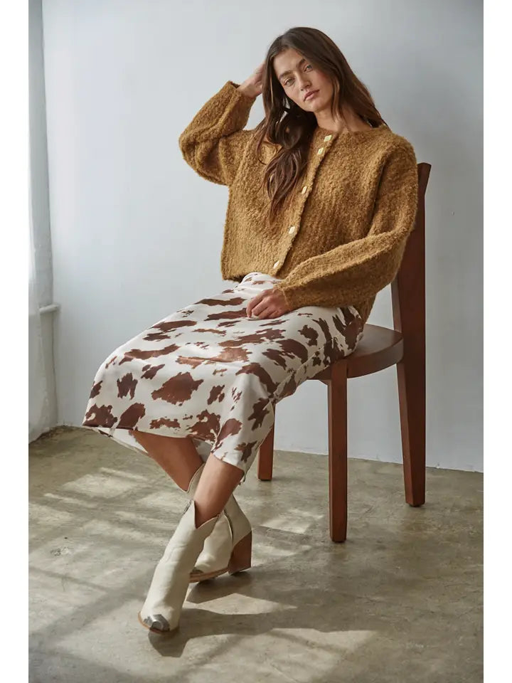 Western Chic Satin Skirt