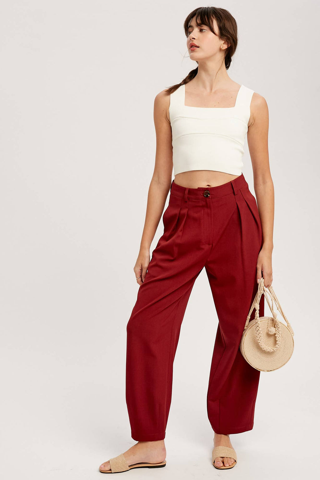 Pleated Wide-Leg Trousers LP0190